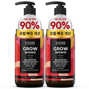 [원쁠원] 이고세 그로우 모모 탈모완화 집중케어 맥주효모 샴푸 1000ml x 2개 (설페이트 프리)