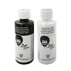 밥로스(Bob Ross) 리퀴드 아크릴 화이트/블랙 118ml (Liquid Acrylic White/Black)
