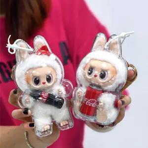 [캘리너스]팝마트 라부부 코카콜라 인형 투명 케이스 악세사리 키링 (인형미포함)