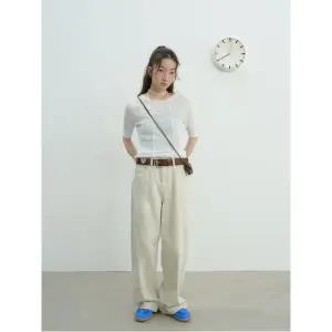 리넨라이크 워시드 코튼 팬츠  아이보리 (355821LY10)