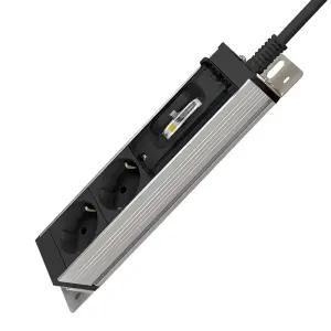 동양 애니탭 고용량 에어컨 멀티탭 4000W 누전차단 알루미늄 3구 1.5m 블랙