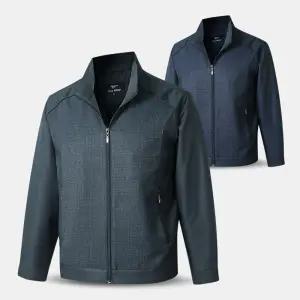 [아즈바이]중년 남성 배색 나염 바람막이 점퍼 LCW06 봄 가을