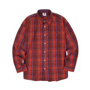 [팔랩][팔랩] 남여공용 오버핏 울 혼방 클래식 체크 셔츠_PL24W9SH044_RD