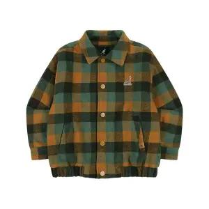 [캉골키즈](김해점)울 체크 패디드 점퍼 RD 0102 옐로우 (ARDCPJ01020YE)