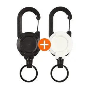 2개세트 고급형 릴 키홀더 자동 릴와이어 키링 분실방지 늘어나는 열쇠고리