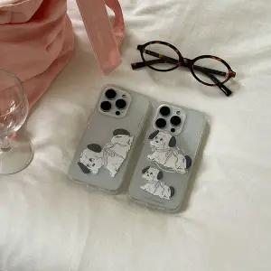 메이드모먼 doodle puppy 디자인 반투명 폰케이스