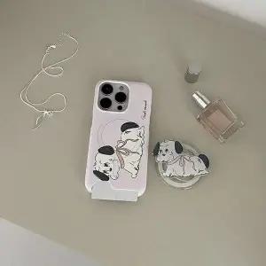 메이드모먼 doodle puppy 디자인 맥세이프 카드수납 폰케이스