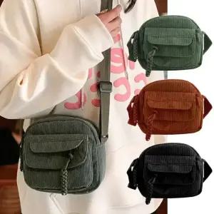 아코이 코듀로이 골덴 미니 크로스백 보조가방