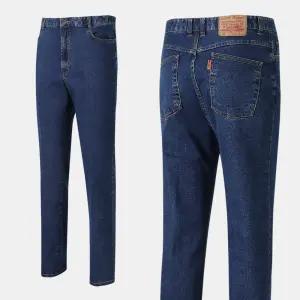 남성 밑위 긴 고급 중년 스판 청바지 BB240 봄 가을