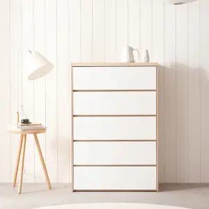 나무뜰 바렌 광폭 800 5단 서랍장 GNR084C (착불)