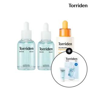 [SET] 토리든 다이브인 저분자 히알루론산 세럼 50ml+40ml+셀메이징 비타앰플 30ml (+수딩크림 20ml+다이브인 마스크 1매)
