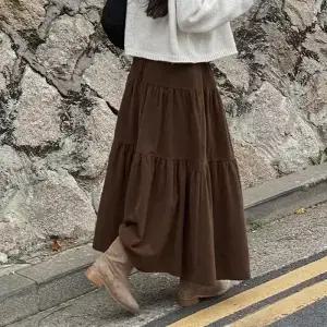 [코코블랑] 캉캉 코듀로이 롱스커트(밴딩)