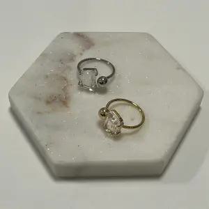 여자 클리어 큐빅 볼 오픈링 블링 하객룩 반지