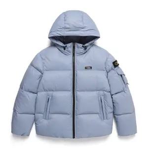 [내셔널지오그래픽] N244UDW820 골든몰 숏기장 구스 후디 다운 점퍼 STONE BLUE