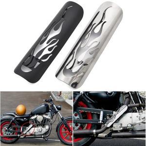 오토바이 범용 배기 머플러 파이프 열 차폐 절연 커버 가드 소음기 보호 할리 스즈키 혼다 두카티용