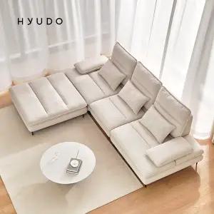 [휴도]여유의 동백 정품 조야 3220 스윙 패브릭 4인 소파+스툴