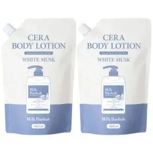밀크바오밥 세라 바디로션 리필 화이트머스크 480ml 2개
