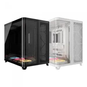 커세어 CORSAIR AIR 5400 LX-R RGB iCUE LINK (화이트) 트리플 챔버 미들타워 PC 케이스