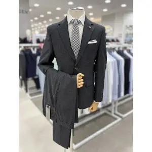 [트루젠]남자 가을겨울 울혼방 차콜 체크 면접 예복 혼주 115 빅사이즈 턱시도 정장 양복 수트세트