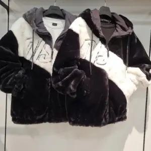 HC34 남녀공용 비대칭 절개 배색 후드 집업 LP4JU818 (41993763)