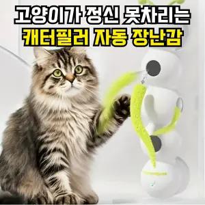 [고양이 자동 장난감] 캐터필러 애벌레 사냥 스마트 토이, 흡착식 C타입 충전 사냥본능 자극