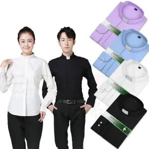 사제복 천주교 신부복 가톨릭 십자가 교회 성당 단정한 신부님옷 수녀복 할로윈 가운 긴팔