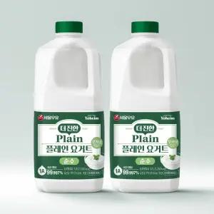 서울우유 요거트 플레인 대용량 무가당 더진한 순수 1.8L  2개 그릭요거트 만들기