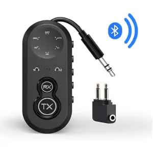 멀티페어링 블루투스5.4 리시버 송수신기 AUX잭 C타입 무선 동글이 차량용 오디오 이어폰 헤드폰 스피커