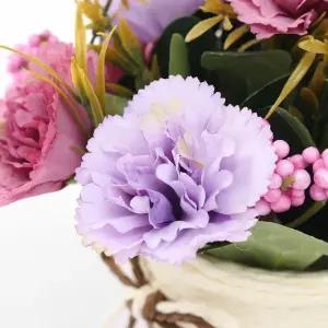 퍼플 조화 화분 인조꽃 어버이날 카네이션 (WF28837)