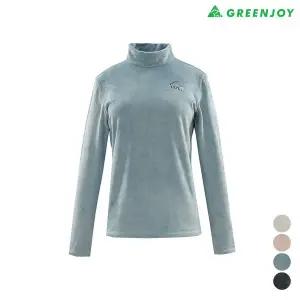 [아웃도어스/그린조이]여성 부클솔리드 반폴라 티셔츠