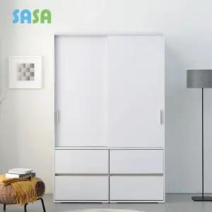 [SASA]사사가구 모노 1200 슬라이딩 옷장 행거 서랍형