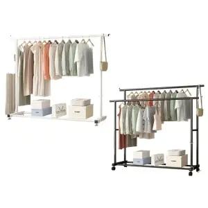 튼튼한 이동식 철재 스탠드 행거 1단 2단