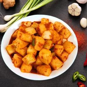 꼬깔산김치 고춧가루 속재료까지 100% 국산 아삭 깍두기 - 5kg