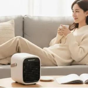 KC인증 미니온풍기 3단조절 절전난방기 단전보호장치 안전 스위치 가정용 히터