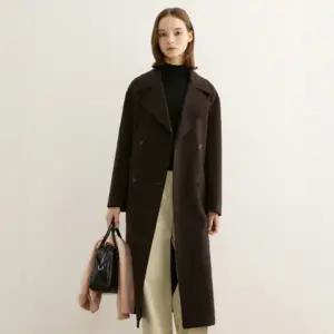 [롯데백화점]시스티나 핸드메이드 더블 벨티드 울 롱 코트