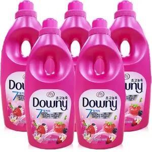 다우니 탈취파워 고농축 섬유유연제 목련과베리 본품 1L 5개