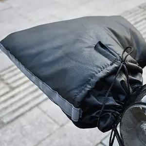 방한 오토바이 장갑 가죽 토시 핸들 커버 워머 자전거 보온 전기