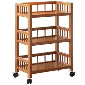 원목 카트 수납선반 3단 이동식 주방 50 스틸 이동식트레이 조리대