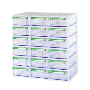 18칸 수납함 CA507-6함 정리함 플라스틱함 서랍장 용품 서류꽂이 투명 수납장