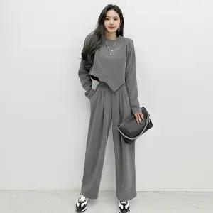 금찌 바네샤 골지 티 팬츠 세트 ST7931S