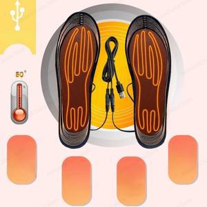 35-46 DIY USB 충전식 발열 깔창 사이즈 맞춤형 전기 발열 신발 패드 야외 스키 겨울 발 보온기