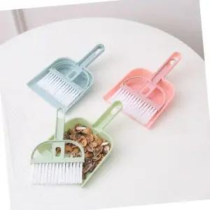 미니 빗자루 쓰레받이 세트 파스텔 컬러 책상 청소도구 키보드 먼지털이 화장대 정리용품 휴대용 소형 브러