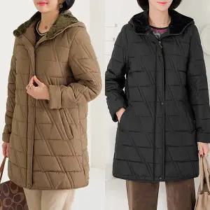 [엄마옷 로즈맘] 하유후드털안감누빔점퍼