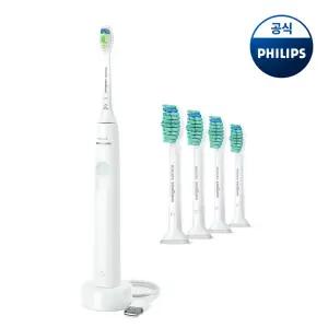 PHILIPS 필립스 소닉케어 1100 시리즈 화이트민트 HX3641/41 + 리필용 칫솔모 4개입 HX6014/63