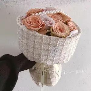 포장지 원단 패브릭 꽃다발 트위드 데코