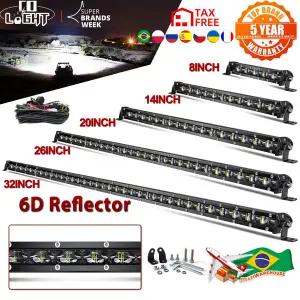 화물차작업등 써치라이트 해루질 CO LIGHT 6D 슬림 Led 라이트 바 12V 8 14 20 26 32 38 44 50 인치 스팟