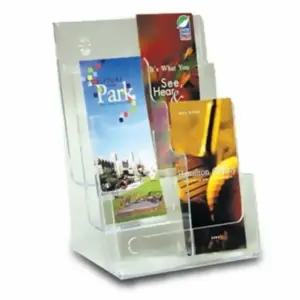 아크릴 A4 잡지꽂이 3단 서류꽂이 카탈로그 스탠드 광고 소품정리함 (WFJ5CB1)