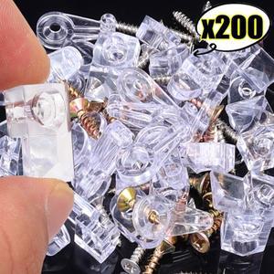 나사 포함 유리 리테이너 클립 키트 캐비닛 문 고정 창문 홈 개선 걸이식 하드웨어 도구 10-200 개