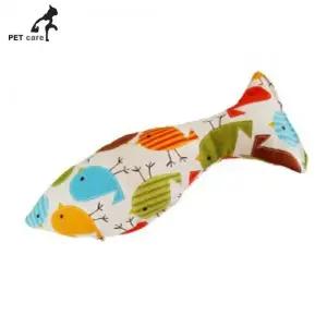 고품질 장난감 타임 캣닢쿠션 허그 고양이 랜덤 물고기 (WFJQLKY)