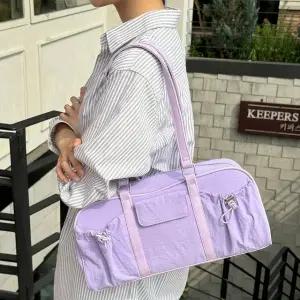 바스락 나일론 보스턴 숄더백 (WFJ65X0)